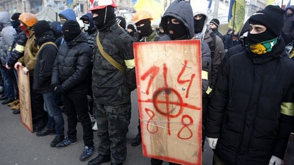 ukrajinská ultrapravicová organizace C14 foto NK org